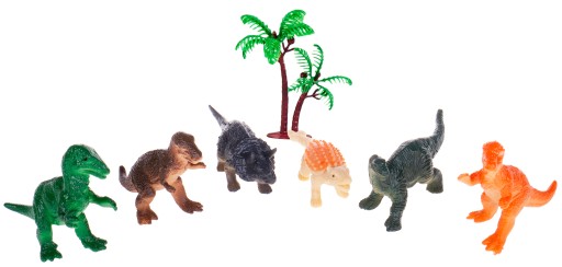 Súprava figúrok dinosaurov DinoWorld Hracia súprava 6 balíčkov