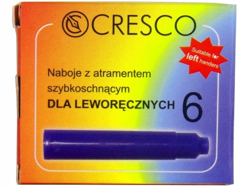 Náplne do pera pre ľavákov, modré, 6 ks