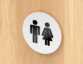 LEPIACE OZNAČENIE NA DVERE WC WC OCEL