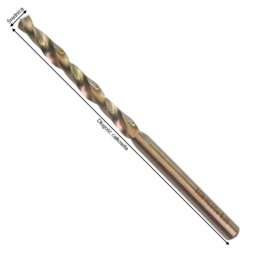 Kobaltový vrták do kovu 4,5 mm HSS-Co 5% 1 ks DIN338 Makita P-61553