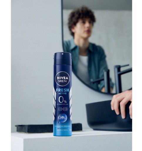 Nivea Men Deodorant Fresh Active 0% hliníkových solí, 200 ml