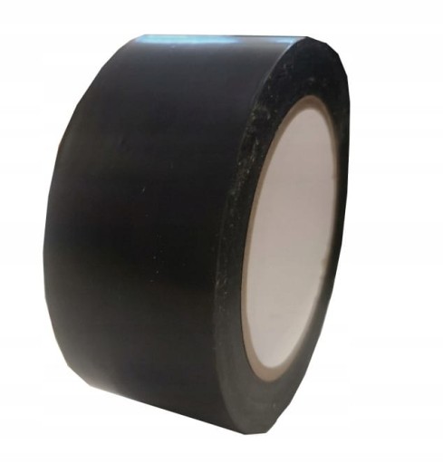 Čierna výstražná vyznačovacia páska 50mm 33m, samolepiaca Budfix