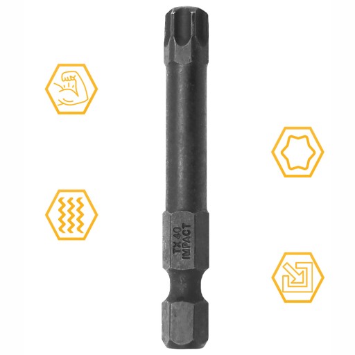 NÁRAZOVÝ BIT TX40 50mm STAR TORX TORX NÁRAZOVÝ COBIT 1ks
