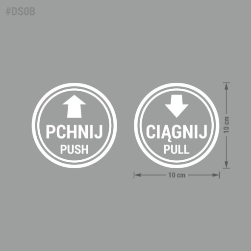 Samolepky Push Pull Push Pull 10x10cm