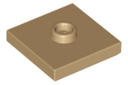 LEGO 2X2 S POTRUBÍM TMAVÁ BÉŽOVÁ 87580 PRE 10 KS