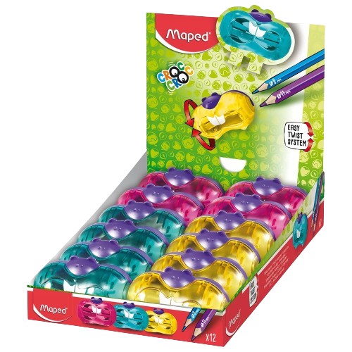 Croc orezávač Croc Twist 2 otvory mix farieb Maped