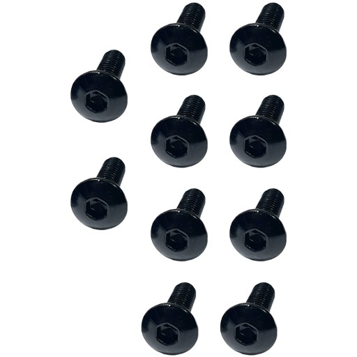 M5x16mm skrutka + podložka Čierne skrutky pre plastové kapotáže motocyklového skútra