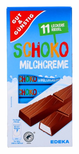 Mliečne tyčinky v čokoláde G&G 11 ks DE