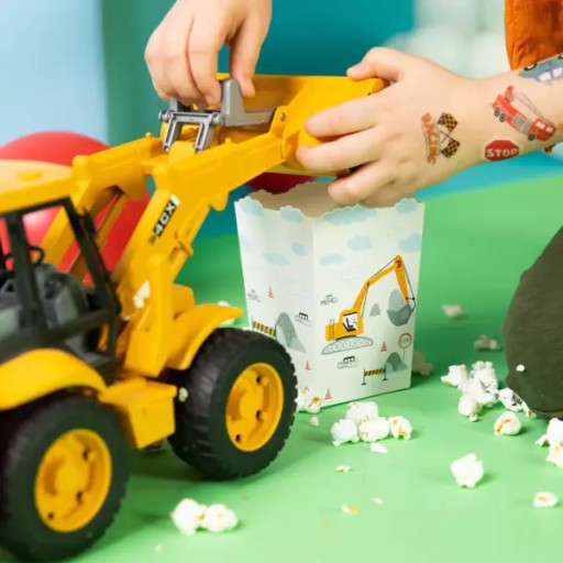 Popcorn boxy Sladkosti Sušienky Cukríky Narodeniny Dopravné prostriedky Konštrukcia 6 ks
