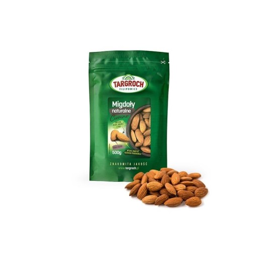 Prírodné tmavé mandle 500g Targroch