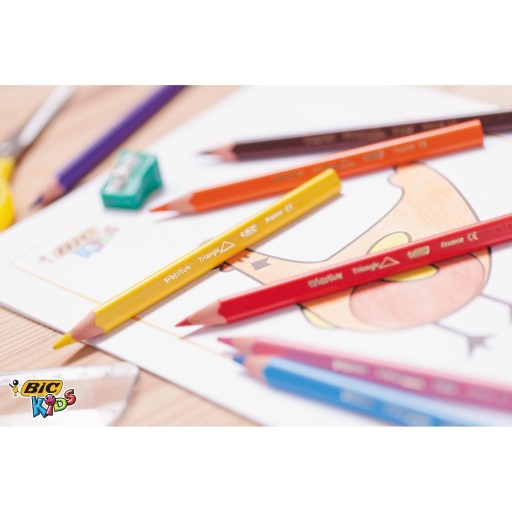 BIC KIDS EVO TROJUHOLNÍKOVÉ HRUBÉ PEČUZKY PRE DETI ECO 12 FAREB