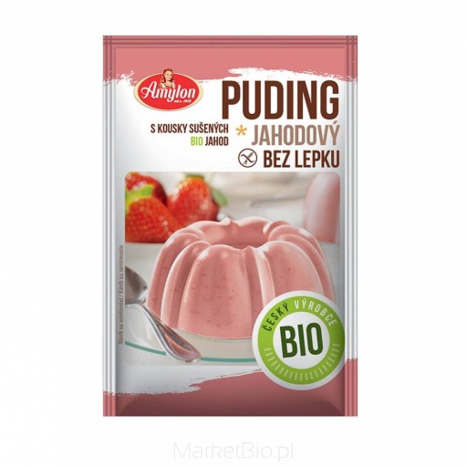 Amylon Bio bezlepkový jahodový puding