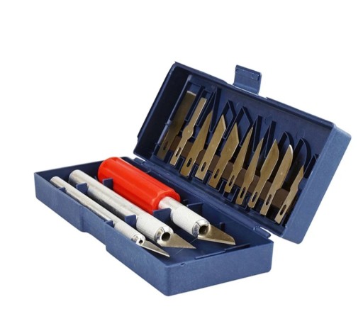 MODELOVACÍ NOŽ SCALPEL SADA NOŽOV S 13 ČEPELMI Púzdro