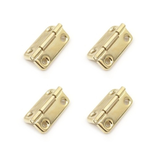 Uhlové pánty 90° 24x32 mm zlaté, 4 ks + skrutky