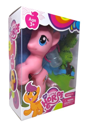 Krásny Pony Horse v sete s fľašou 16245