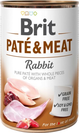 BRIT PATE&MEAT KRÁLIK S KRÁLIKOM PRE PSOV 800g