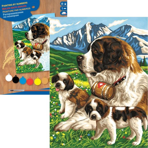 MAĽBA PODĽA ČÍSEL BEARNARD DOGS FILTR ART