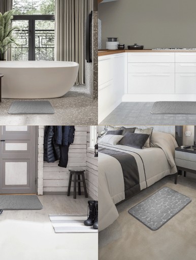 KÚPEĽŇOVÝ KOBEREC PROTIŠMYKOVÝ KOBEREC Mäkká KOBEREC ŠEDÁ ABSORBNÁ 50 x 80