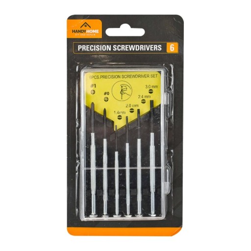 Sada presných skrutkovačov, krížový skrutkovač, plochý skrutkovač, 6x mini skrutkovač