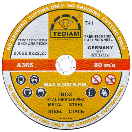 METAL-INOX REZNÉ KOTOUČE 230 x 2,0 TEDIAM 2v1
