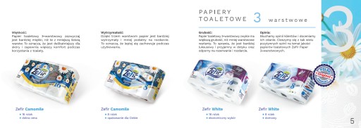 ZEFIR Soft White 8 roliek 3-vrstvový toaletný papier 18m biely