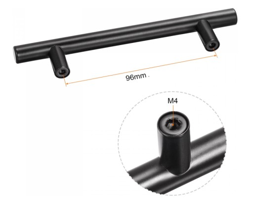 NÁBYTKOVÁ ÚCHYTKA zábradlie 96mm INOX úchytka nábytková úchytka