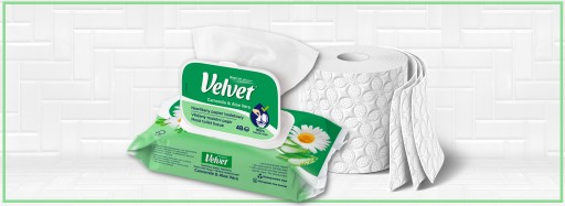 Zamatový vlhčený toaletný papier CHAMOMILE 1 ks