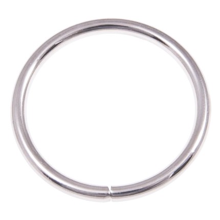 KOVOVÝ Prsteň 40 mm STRIEBORNÝ