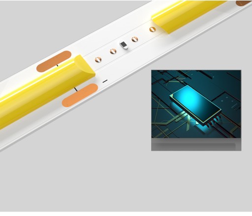 COB LED pásik 7W 1M 24V IP20 Silné neutrálne jasné svetlo 320LED Ekonomický