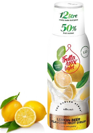 Fruttamax Radler Lemon Light sirup 500ml do sódy karbonátok BEZ CUKRU