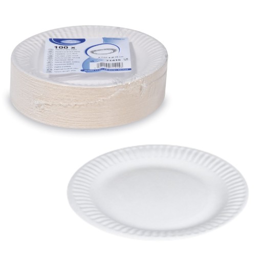 Biele dezertné taniere, 15 cm, 100 kusov