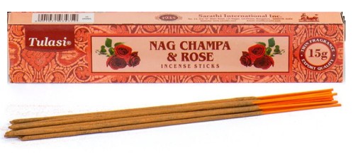 Vonné tyčinky Tulasi Rose Nag Champa - Rose
