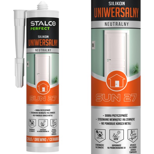 UNIVERZÁLNY NEUTRÁLNY SILIKÓN BIELY 280 ML FLEXIBILNÝ TESNENIE STALCO