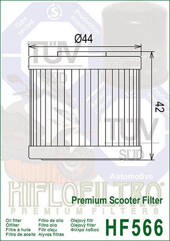 HIFLOFILTRO OLEJOVÝ FILTER HF566