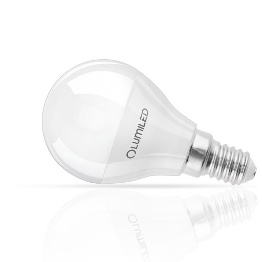 LED žiarovka E14 Ball P40 8W = 60W 806lm 3000K Teplá CCD 180° LUMILED