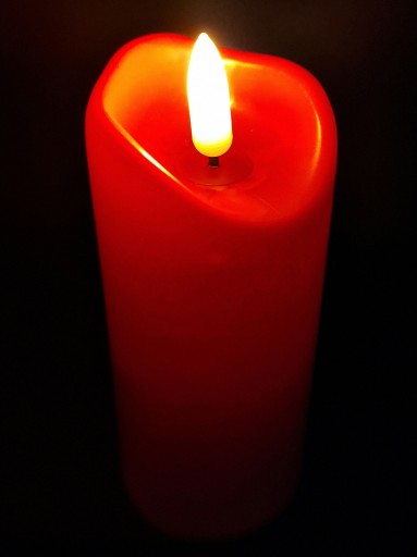 Imitácia červenej sviečky, 15cm vložka na LED sviečky