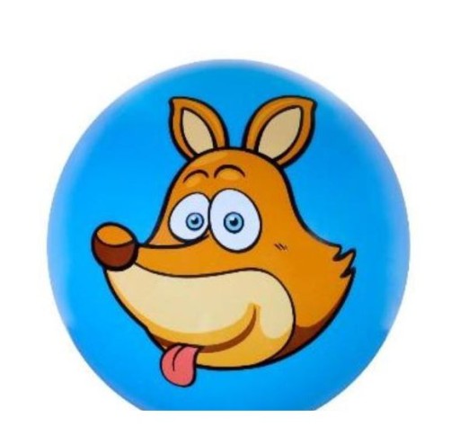 TOYS LOPTIČKY pre deti s LÍŠKOU 23 cm ARTYK modrá GUMA GUMOVÁ