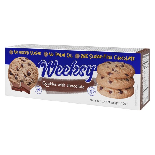 Sušenky s čokoládou B/C 120g