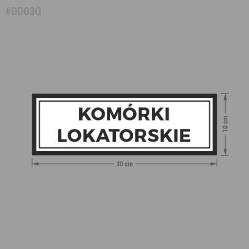 Nájomné bunky - nálepka 10x30