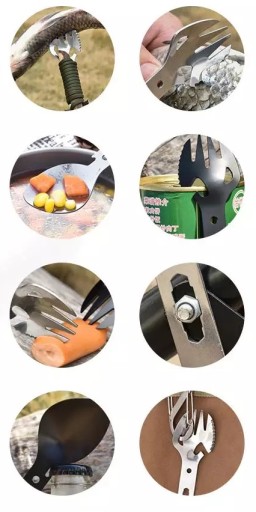 Multitool Vidlica Lyžica Nôž Kľúč Camp| Essentials