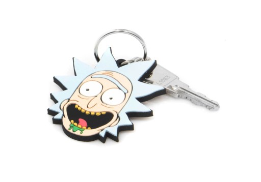 Prívesky na kľúče RICK AND MORTY, krúžky na kľúče