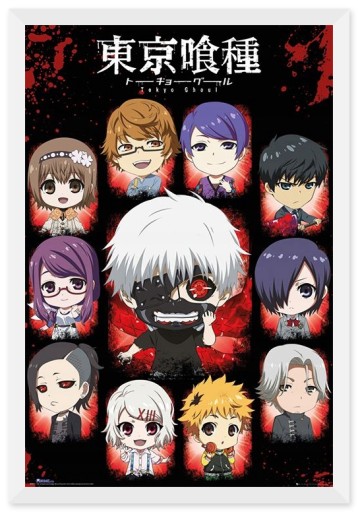 Tokyo Ghoul chibi Plagát anime hrdinov 61x91,5