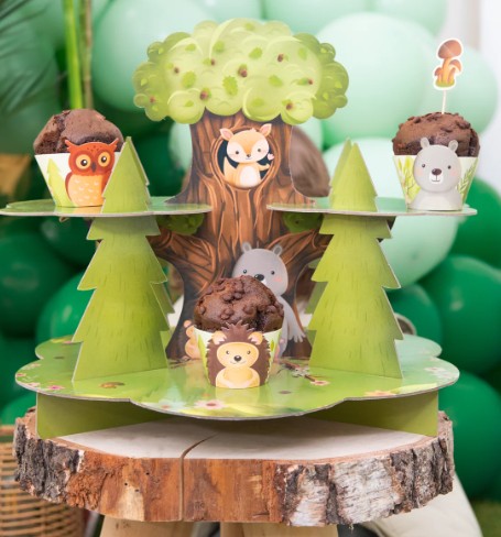 Podložky na muffiny Forest Friends, 6 ks