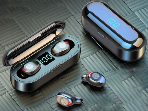 Bezdrôtové Bluetooth športové slúchadlá IN-EAR NA BEHANIE s mikrofónom