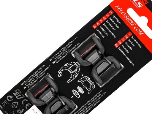 KELLYS TWINS II MINI BIKE SVETLÁ SET LED SILIKÓNOVÁ POZÍCIA ČIERNA