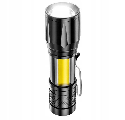 VÝKONNÉ MALÉ MEGA TAKTICKÉ COB ZOOM NABÍJACIE SVETLO NA KAMPOVANIE LED USB