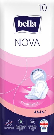 Hygienické vložky BELLA Nova s krídelkami, 10 kusov