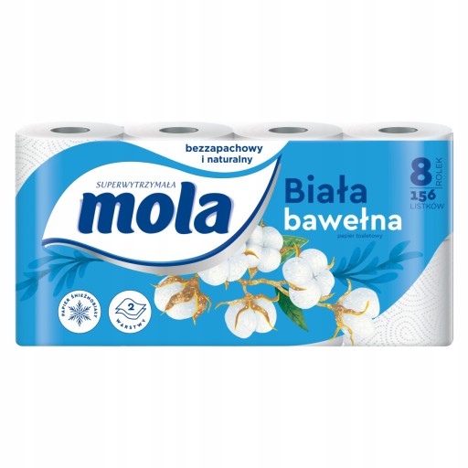 Mola toaletný papier neparfumovaný 8 ks.