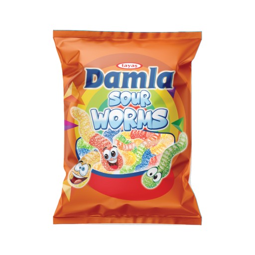 Tayas / Damla Kyslé ovocné želé červy 80g