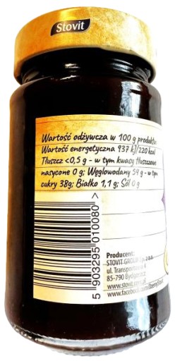 SLIVKOVÝ DŽEM 280 g POĽSKÝ Stovit !Bez konzervantov!
